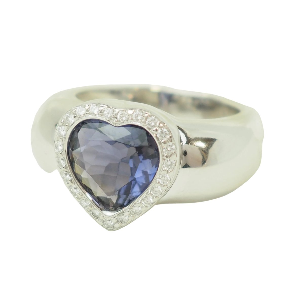 Bague Entourage POIRAY en or blanc, tanzanite et diamants - Castafiore
