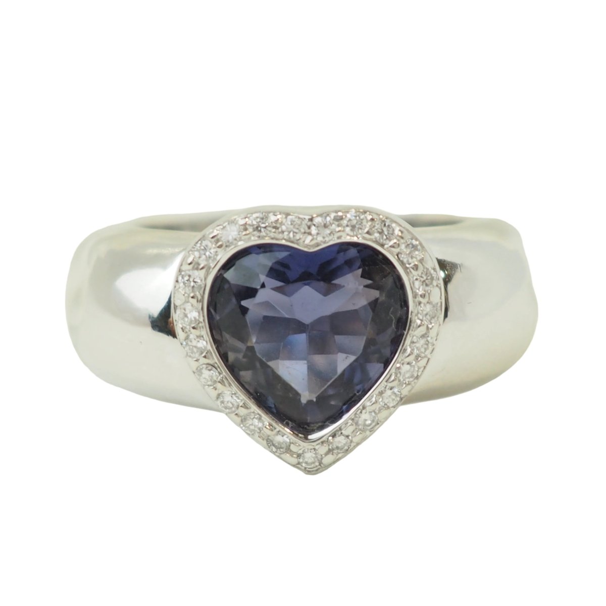 Bague Entourage POIRAY en or blanc, tanzanite et diamants - Castafiore