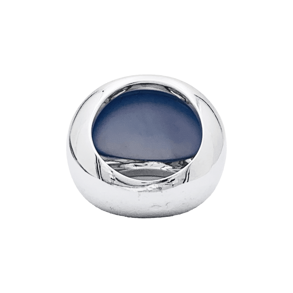 Ring Van Cleef & Arpels white gold, chalcedony and diamonds.