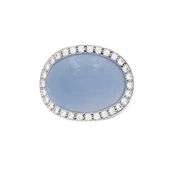 Ring Van Cleef & Arpels white gold, chalcedony and diamonds.