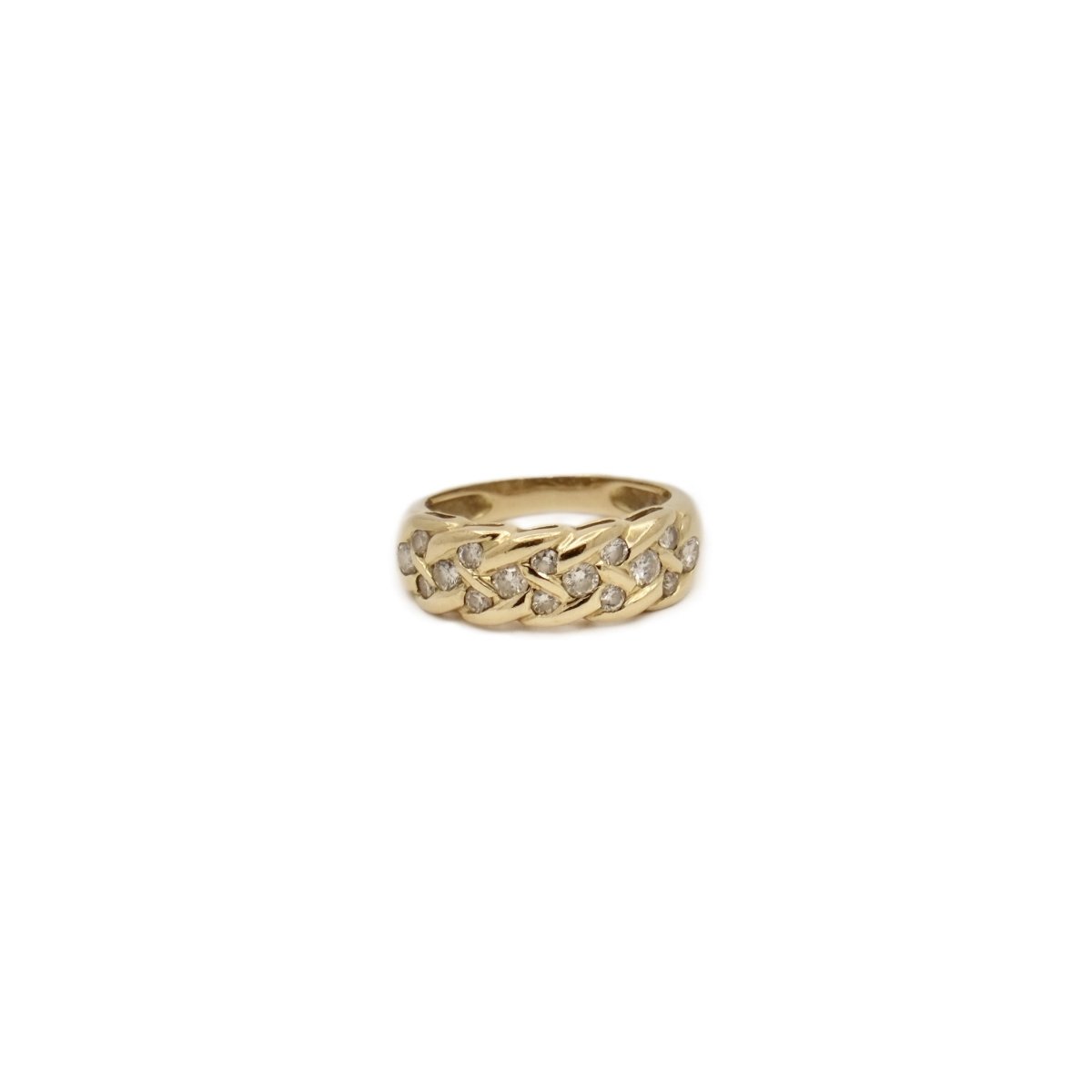 Bague épi en or jaune et diamants - Castafiore