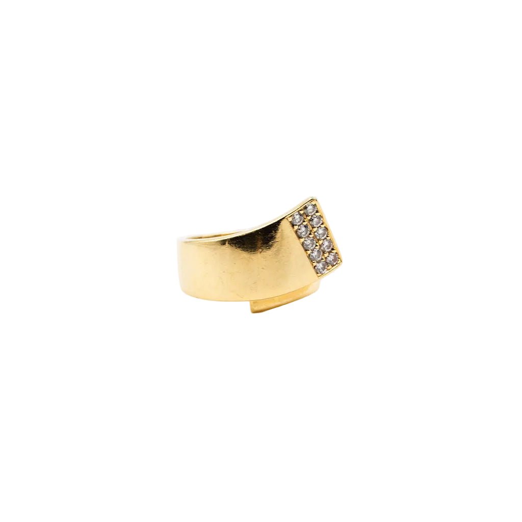 Bague et Boucles d'oreilles en or jaune et diamants - Castafiore