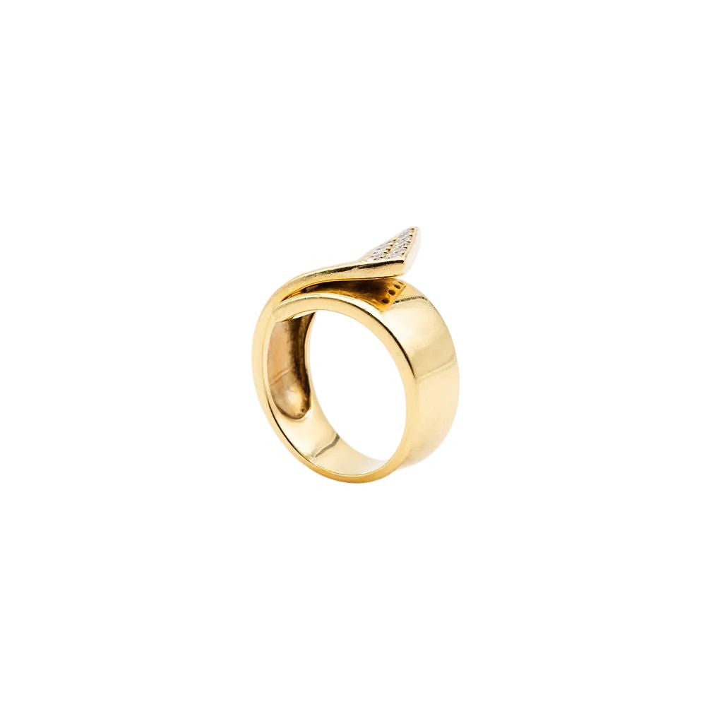 Bague et Boucles d'oreilles en or jaune et diamants - Castafiore