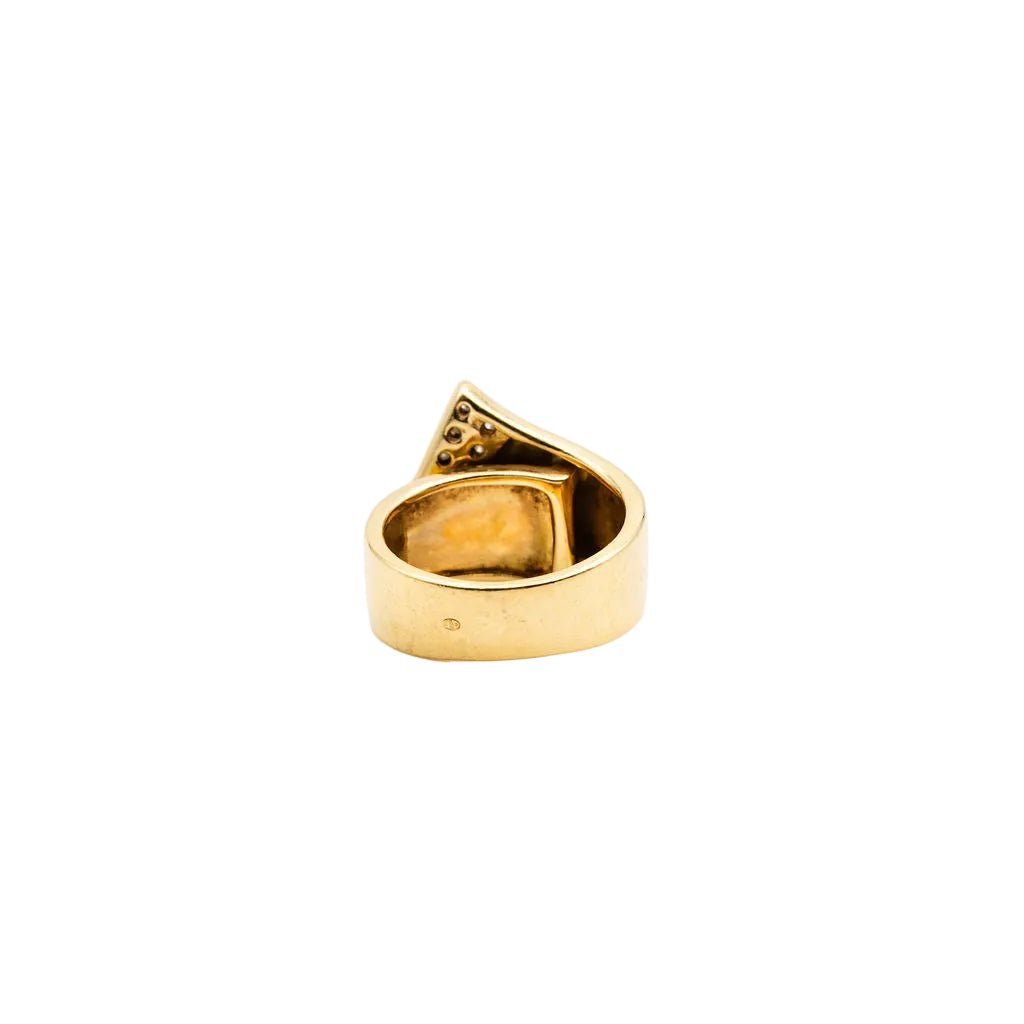 Bague et Boucles d'oreilles en or jaune et diamants - Castafiore