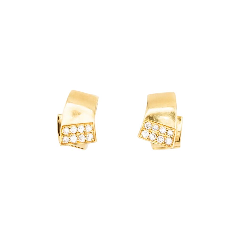 Bague et Boucles d'oreilles en or jaune et diamants - Castafiore