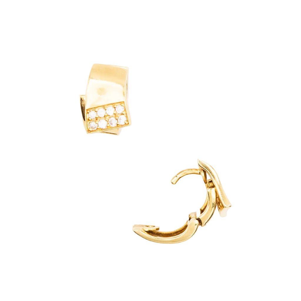 Bague et Boucles d'oreilles en or jaune et diamants - Castafiore