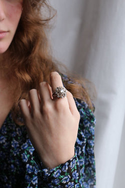 Bague étoile Or Gris Et Diamants