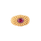 Bague étrusque or jaune Rubis - Castafiore