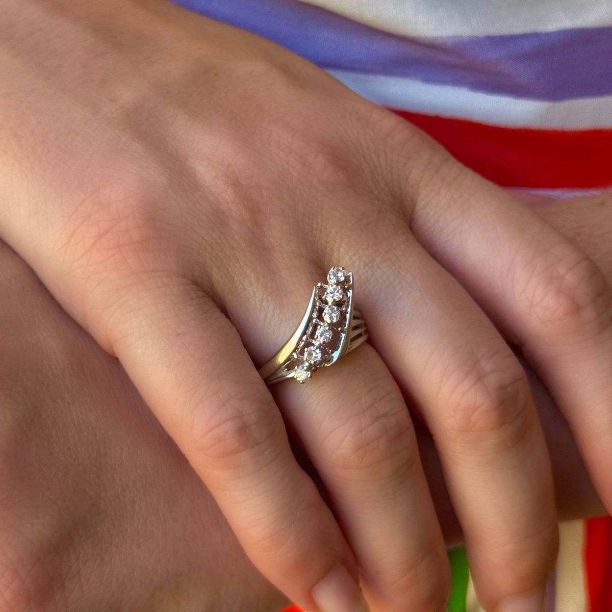 Bague fil asymétrique - Castafiore