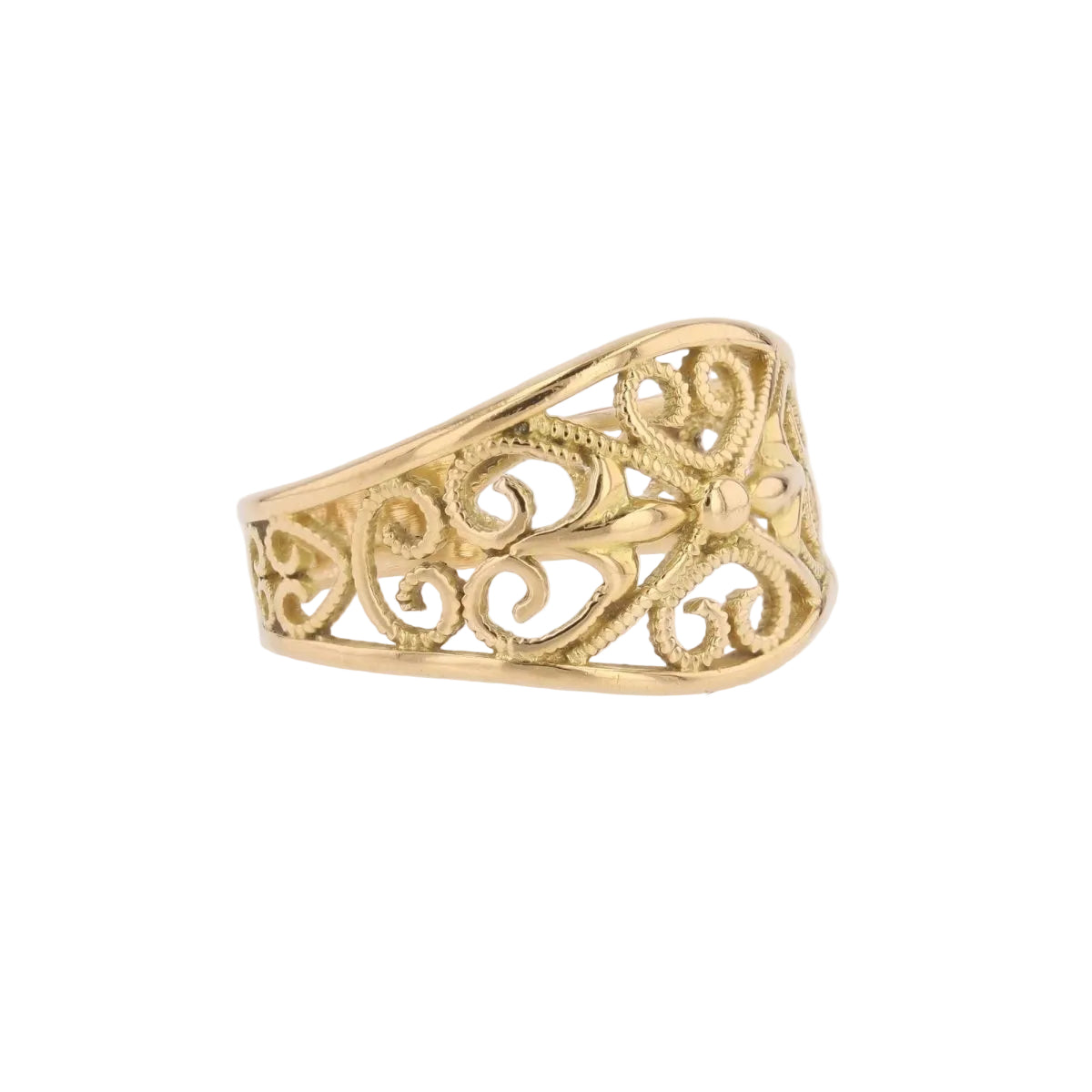 Bague FILIGRANÉE en or jaune - Castafiore