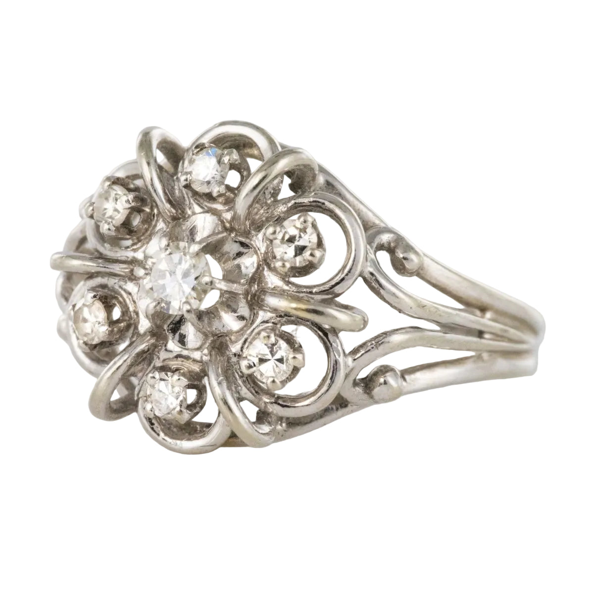 Bague fils d'or blanc et diamants - Castafiore