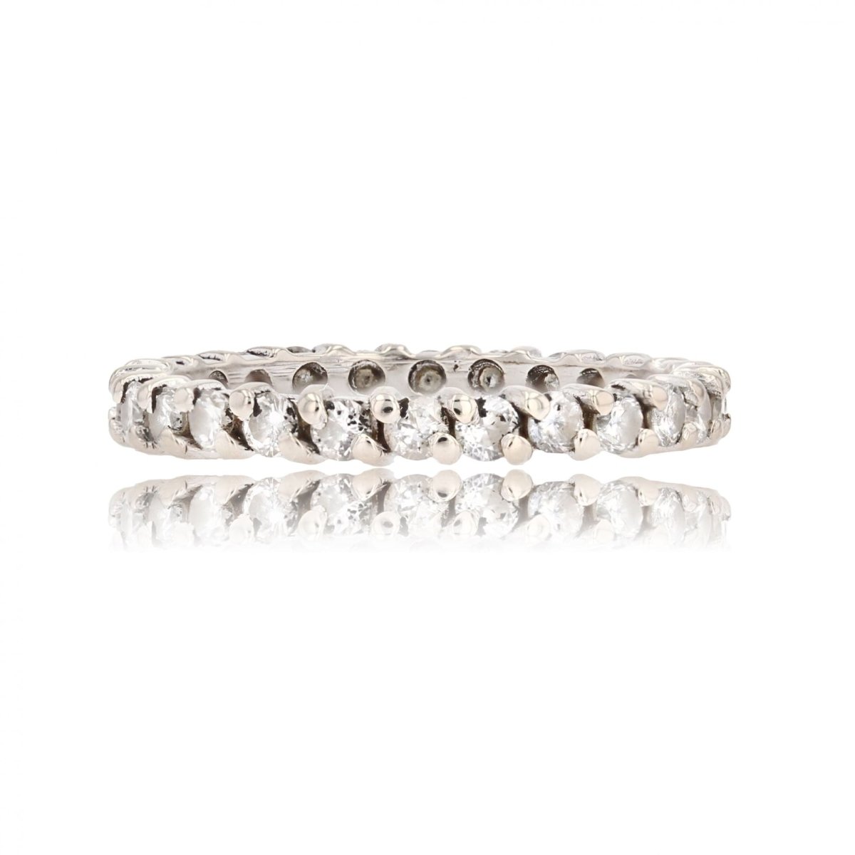 Bague FINE Alliance tour complet en or blanc et diamants - Castafiore