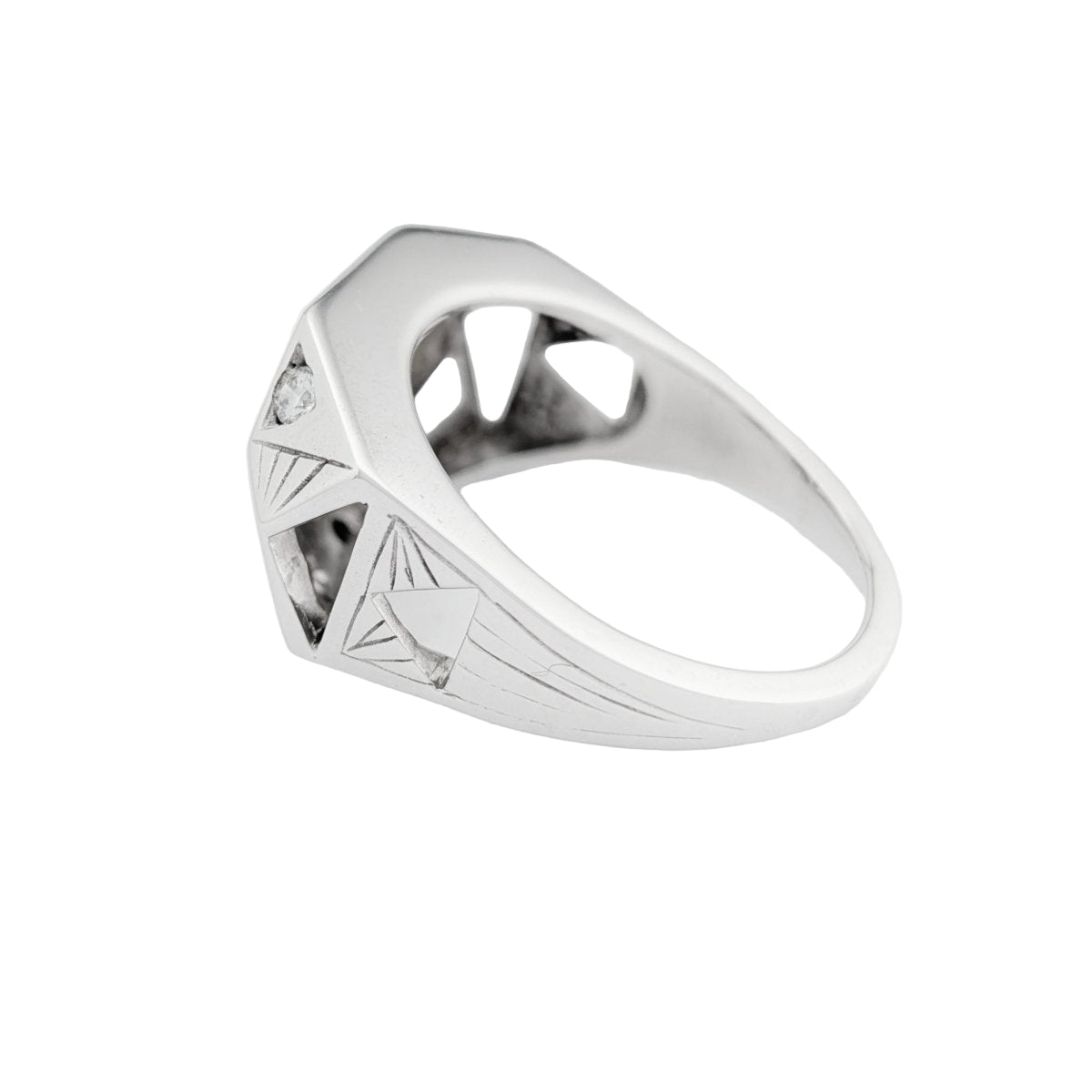 Bague FLAVPARIS Chic and bling en or blanc et diamants - Castafiore
