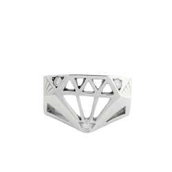 Bague FLAVPARIS Chic and bling en or blanc et diamants - Castafiore