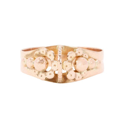 Bague "Fleur" Art Nouveau en or rose - Castafiore