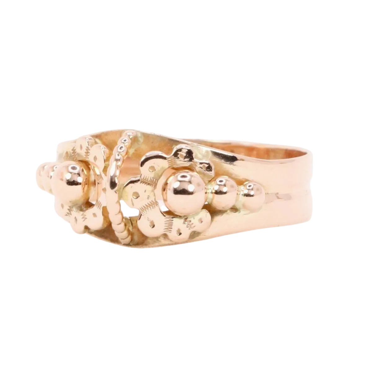 Bague "Fleur" Art Nouveau en or rose - Castafiore