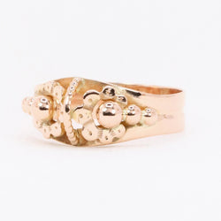 Bague "Fleur" Art Nouveau en or rose - Castafiore