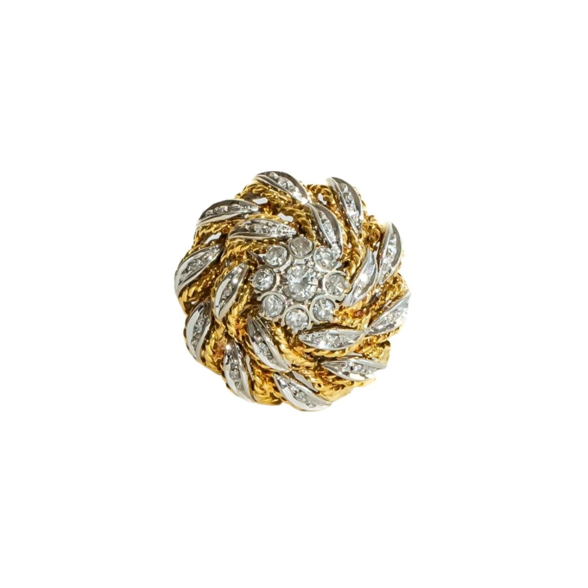 Bague Fleur en or jaune et diamants - Castafiore