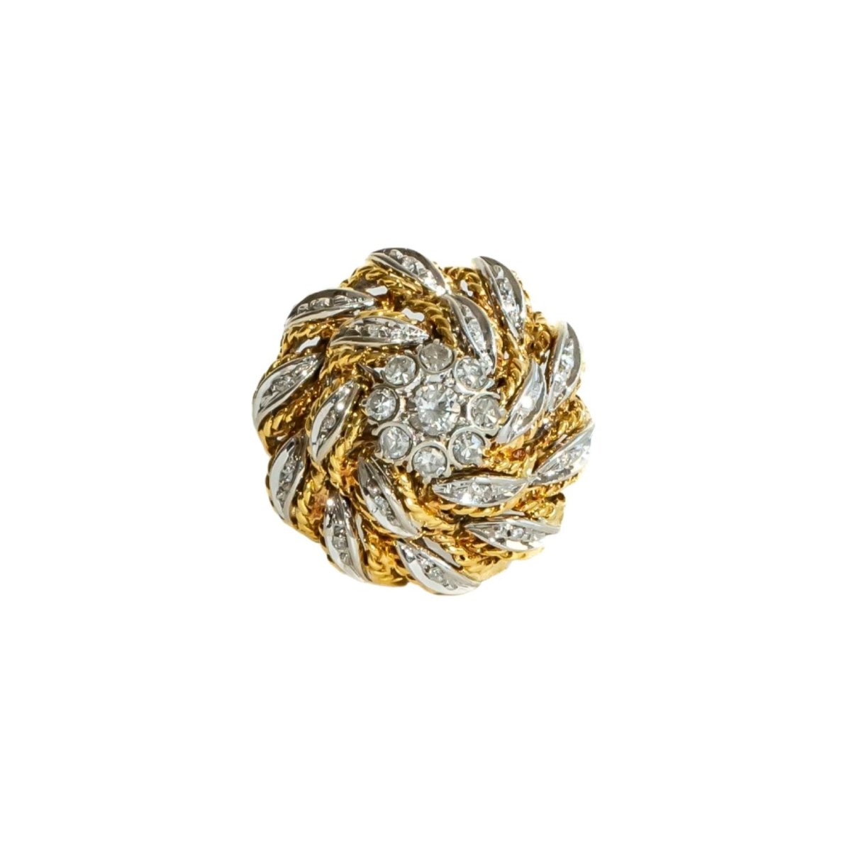Bague Fleur en or jaune et diamants - Castafiore