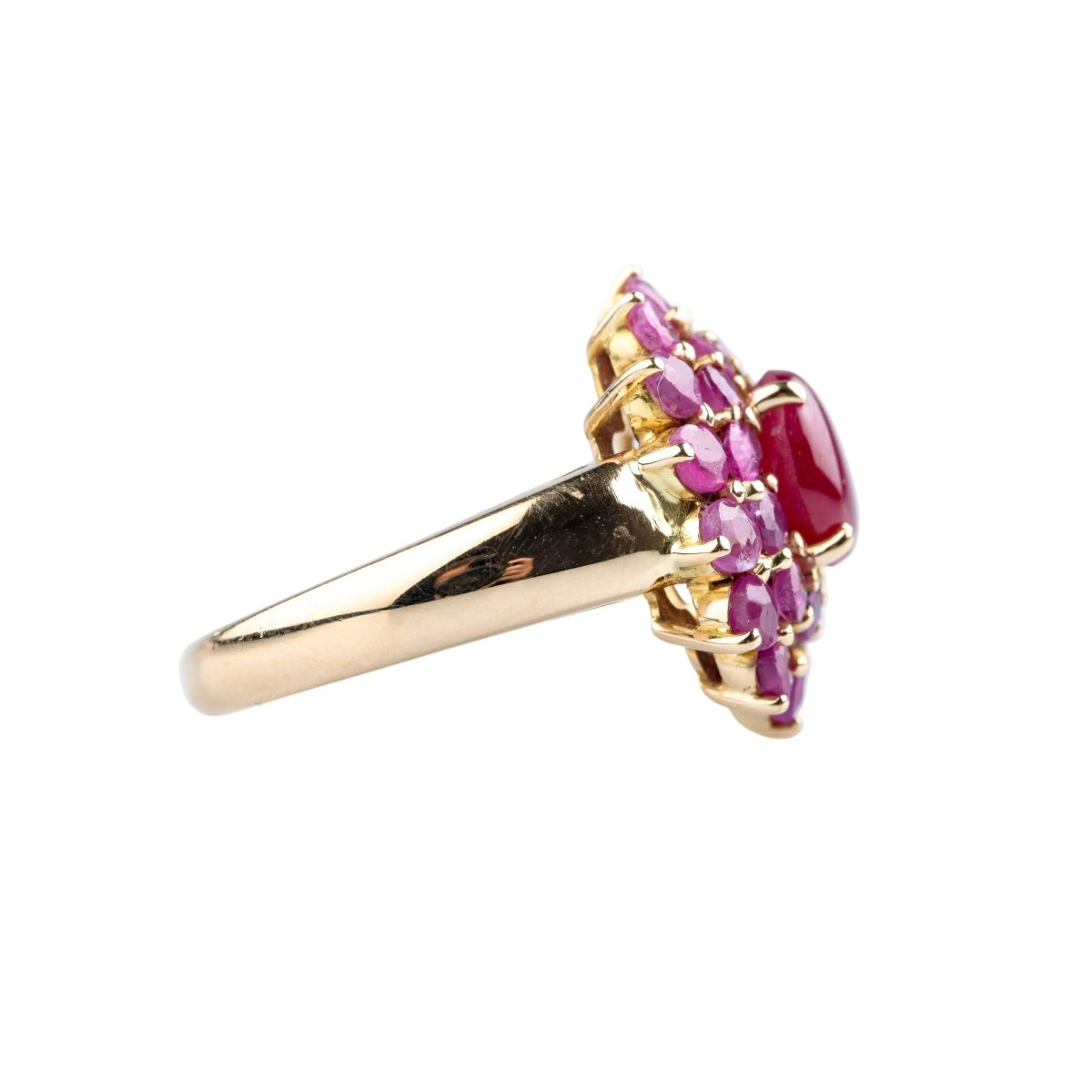 Bague Fleur en or jaune et rubis - Castafiore