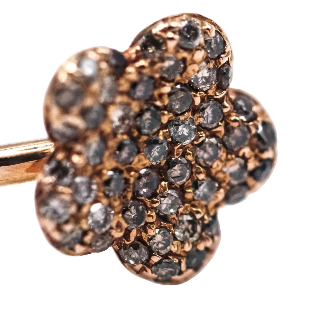 Bague fleur en or rose et diamants - Castafiore