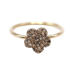 Bague fleur en or rose et diamants - Castafiore