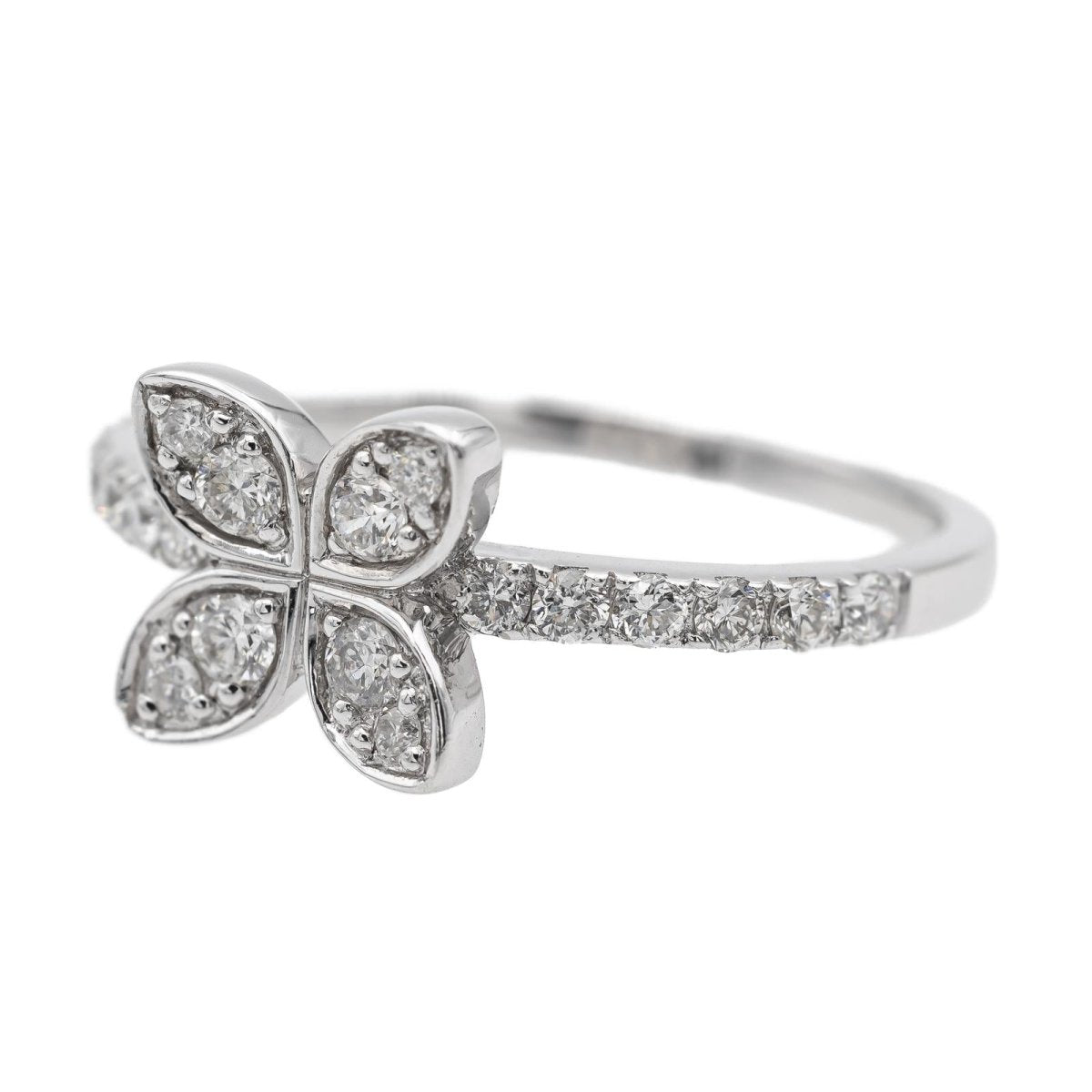 Bague Fleur Or blanc Diamant - Castafiore