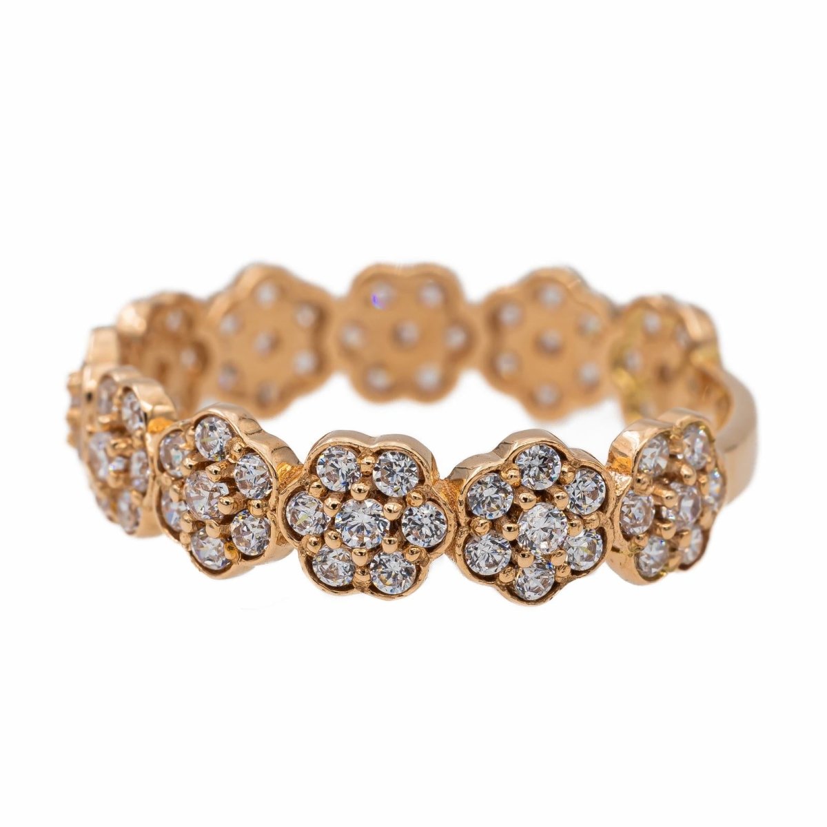 Bague Fleur Or rose Diamant - Castafiore