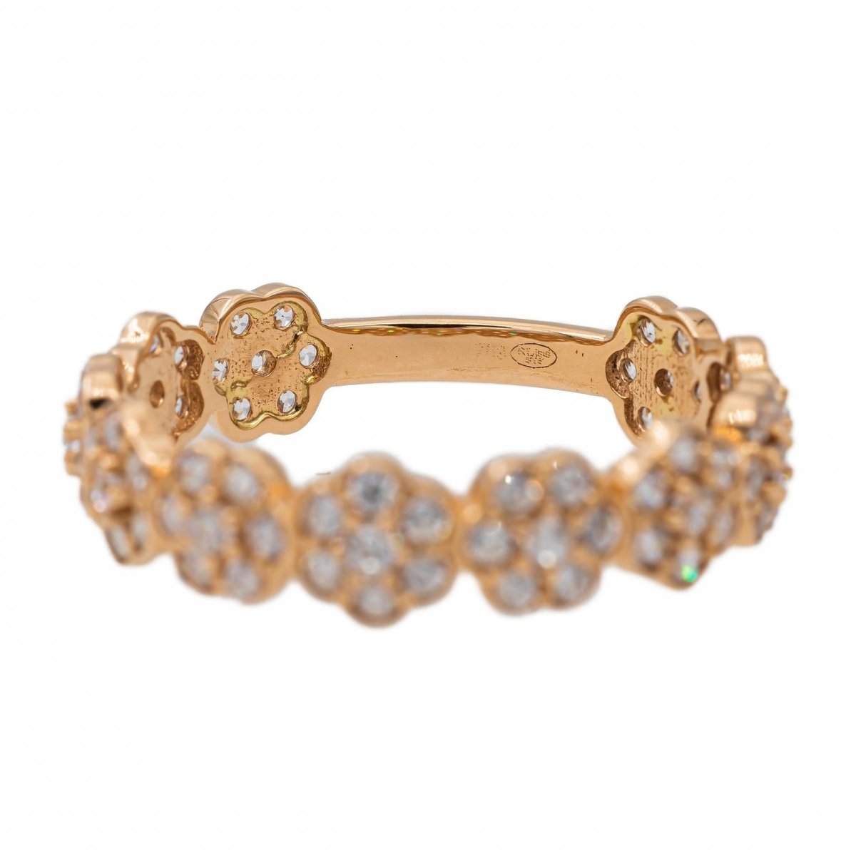 Bague Fleur Or rose Diamant - Castafiore