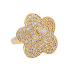 Bague Fleur Or rose Diamant - Castafiore