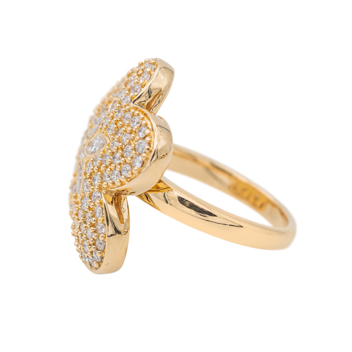 Bague Fleur Or rose Diamant - Castafiore