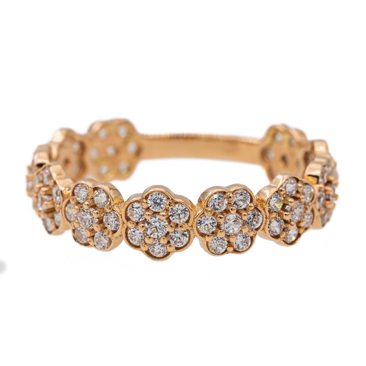 Bague Fleur Or rose Diamant - Castafiore