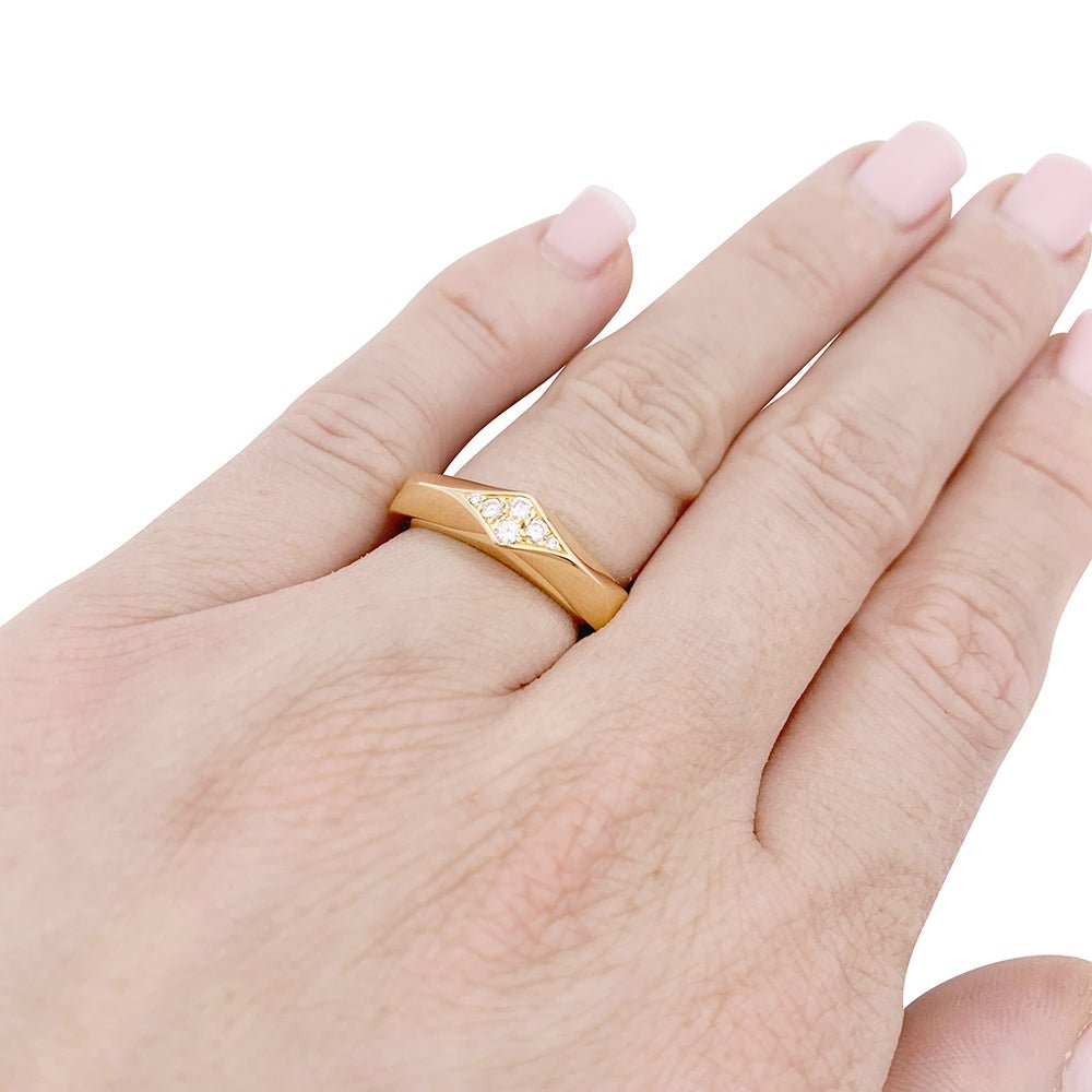 Bague Fred "Cut" or jaune, diamants. - Castafiore