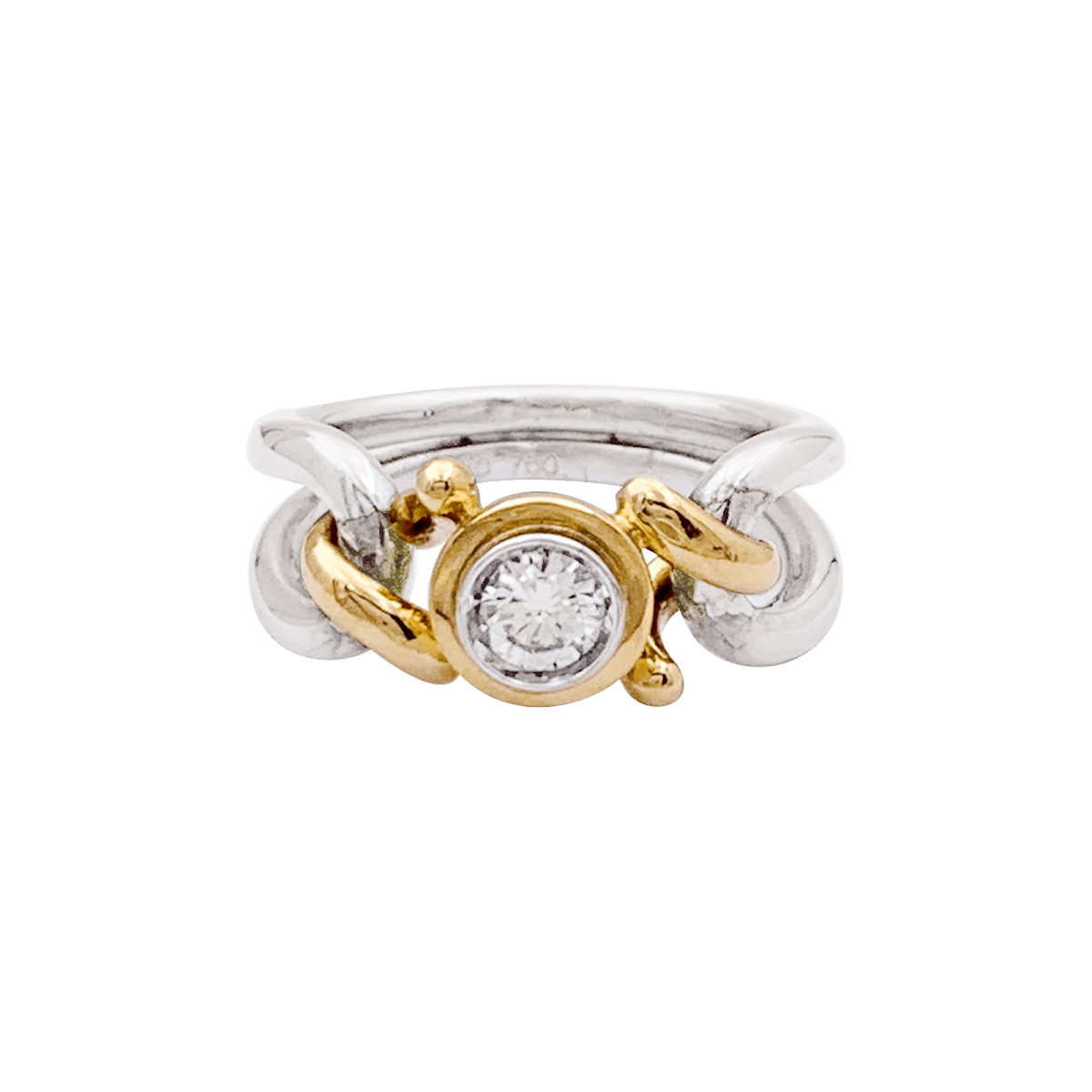 Bague FRED, deux tons d'or et diamant. - Castafiore