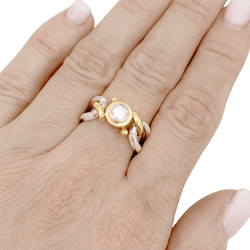 Bague FRED, deux tons d'or et diamant. - Castafiore