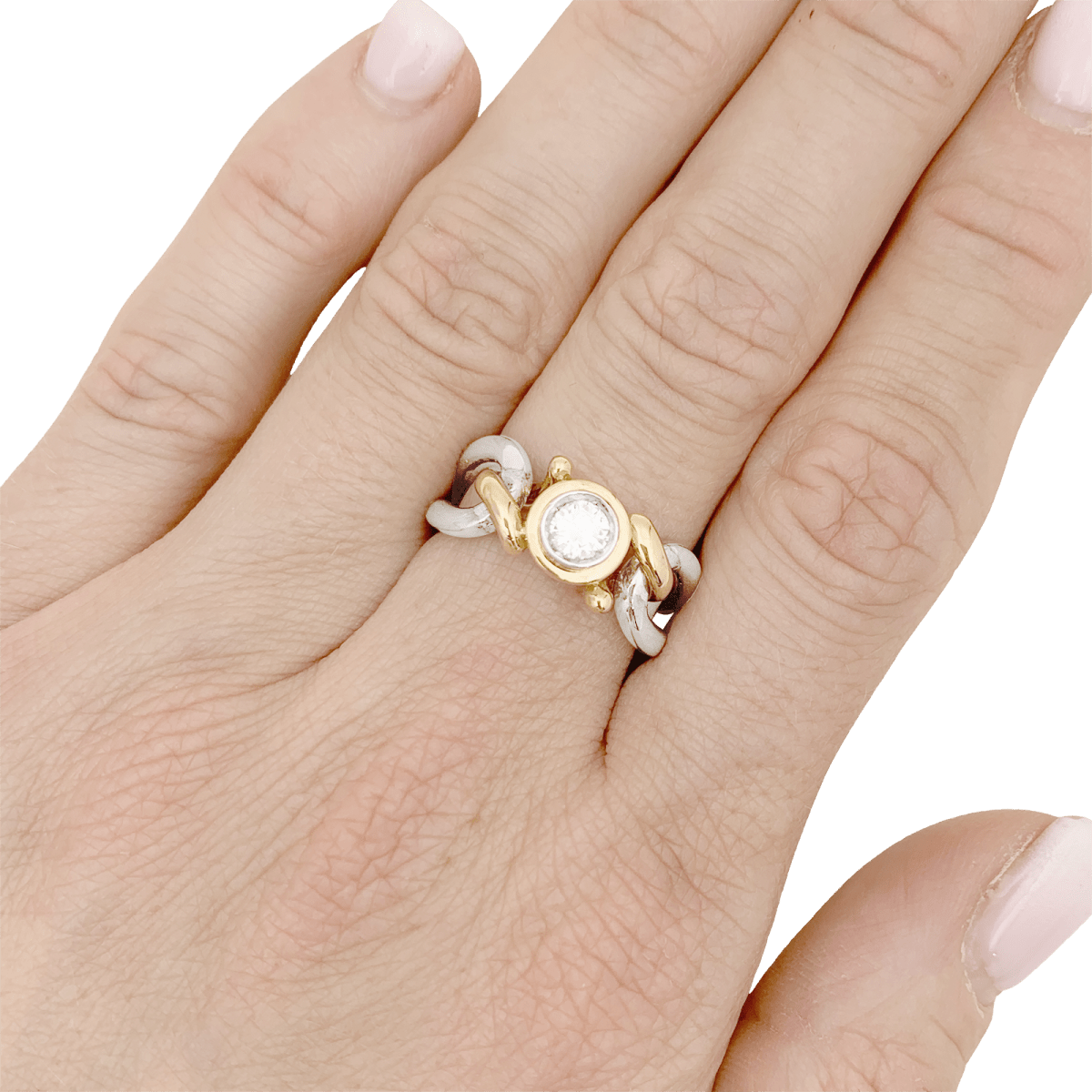 Bague FRED, deux tons d'or et diamant. - Castafiore