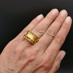 Bague FRED en or jaune et citrines - Castafiore