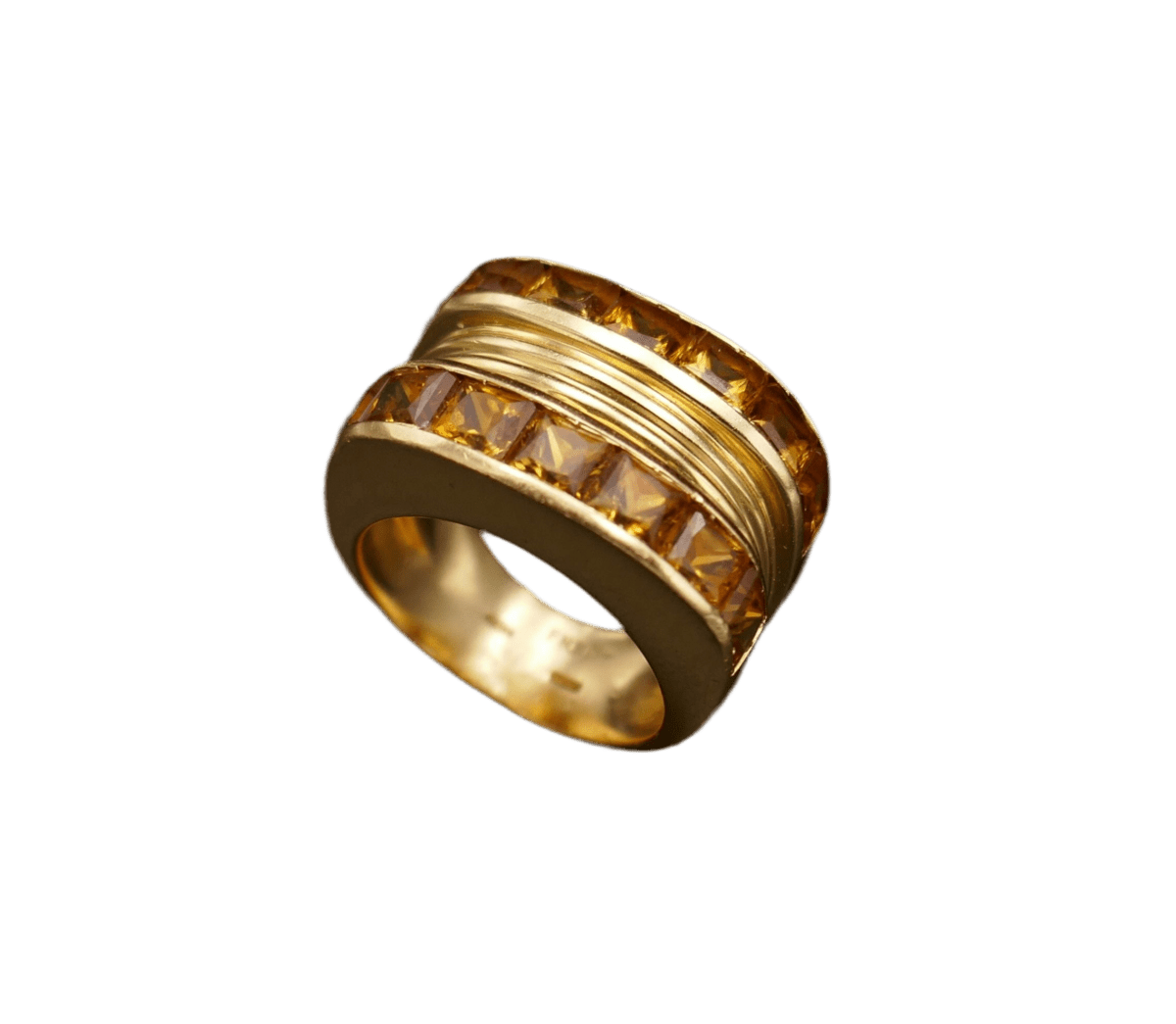 Bague FRED en or jaune et citrines - Castafiore