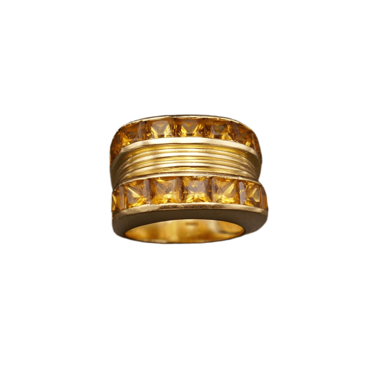 Bague FRED en or jaune et citrines - Castafiore