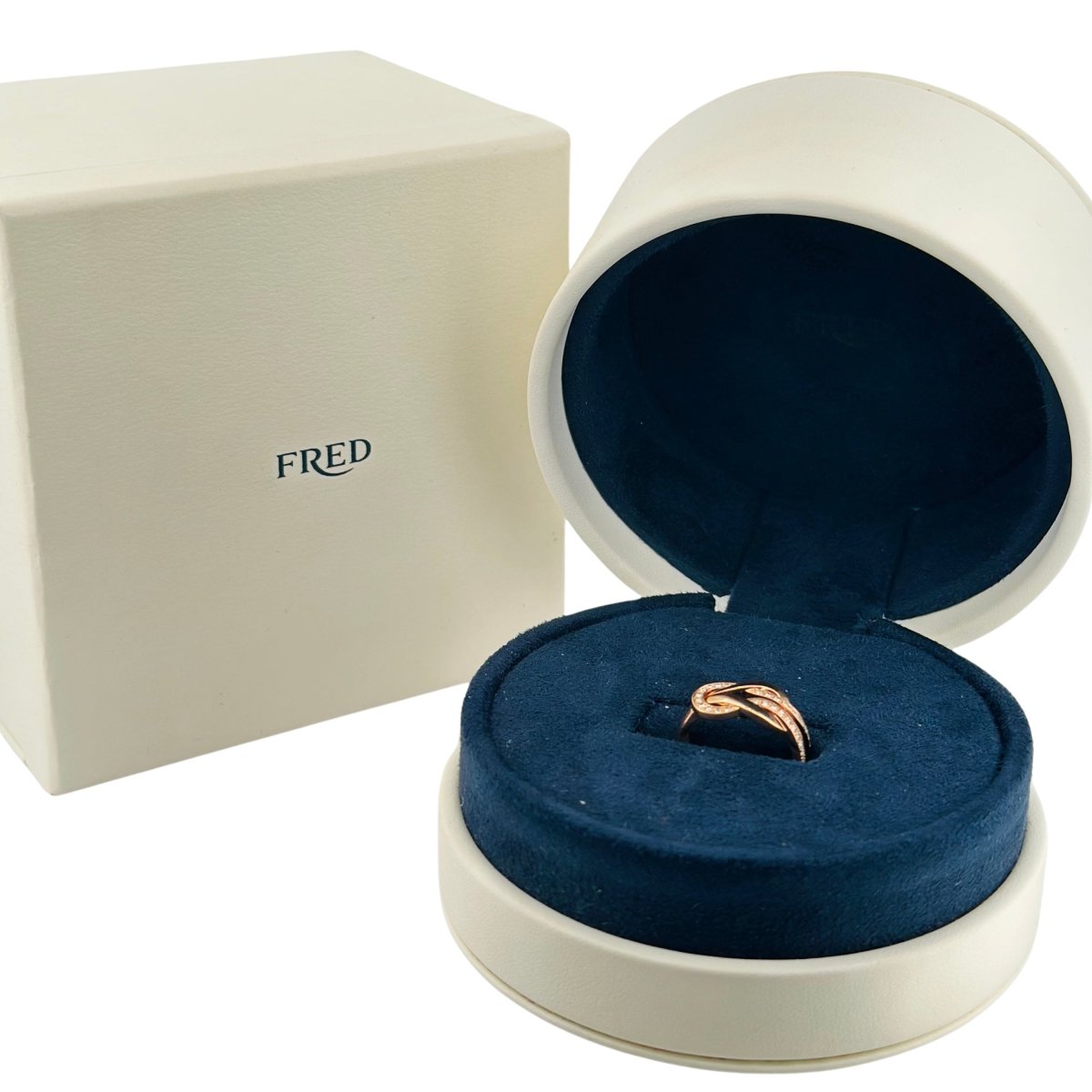 Bague FRED en or rose et diamants - Castafiore