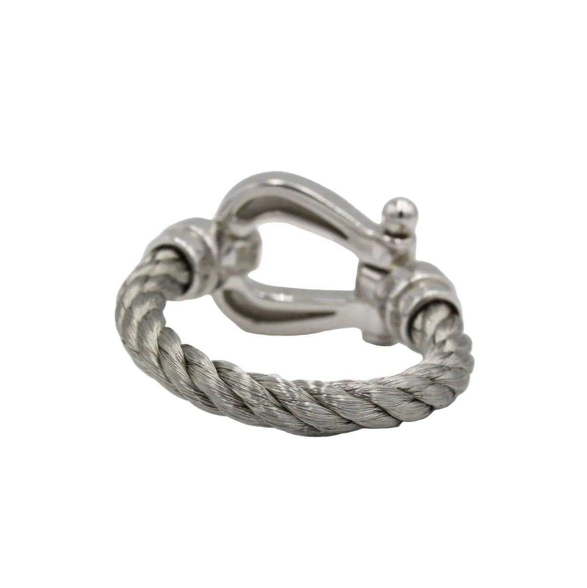 Bague FRED Force 10 en or blanc et acier - Castafiore