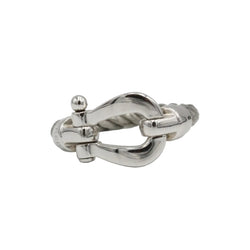 Bague FRED Force 10 en or blanc et acier - Castafiore