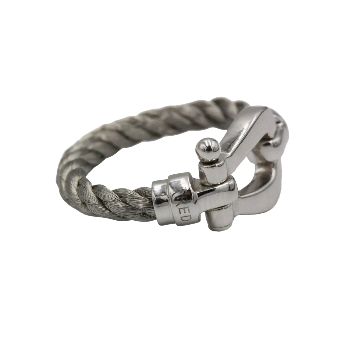 Bague FRED Force 10 en or blanc et acier - Castafiore