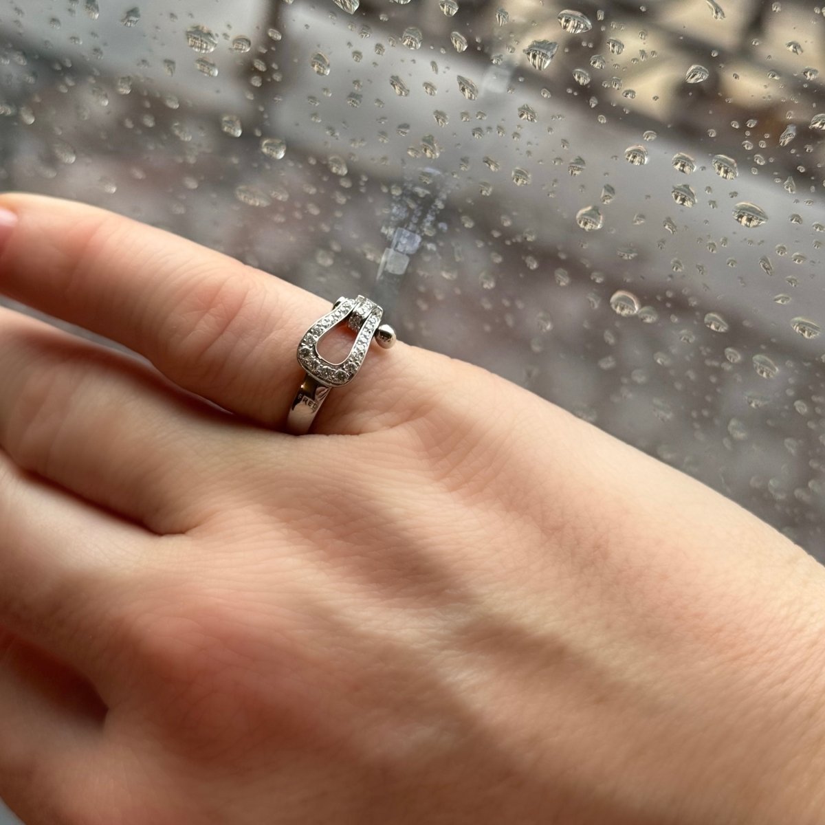 Bague FRED "Force 10" en or blanc et diamants - Castafiore