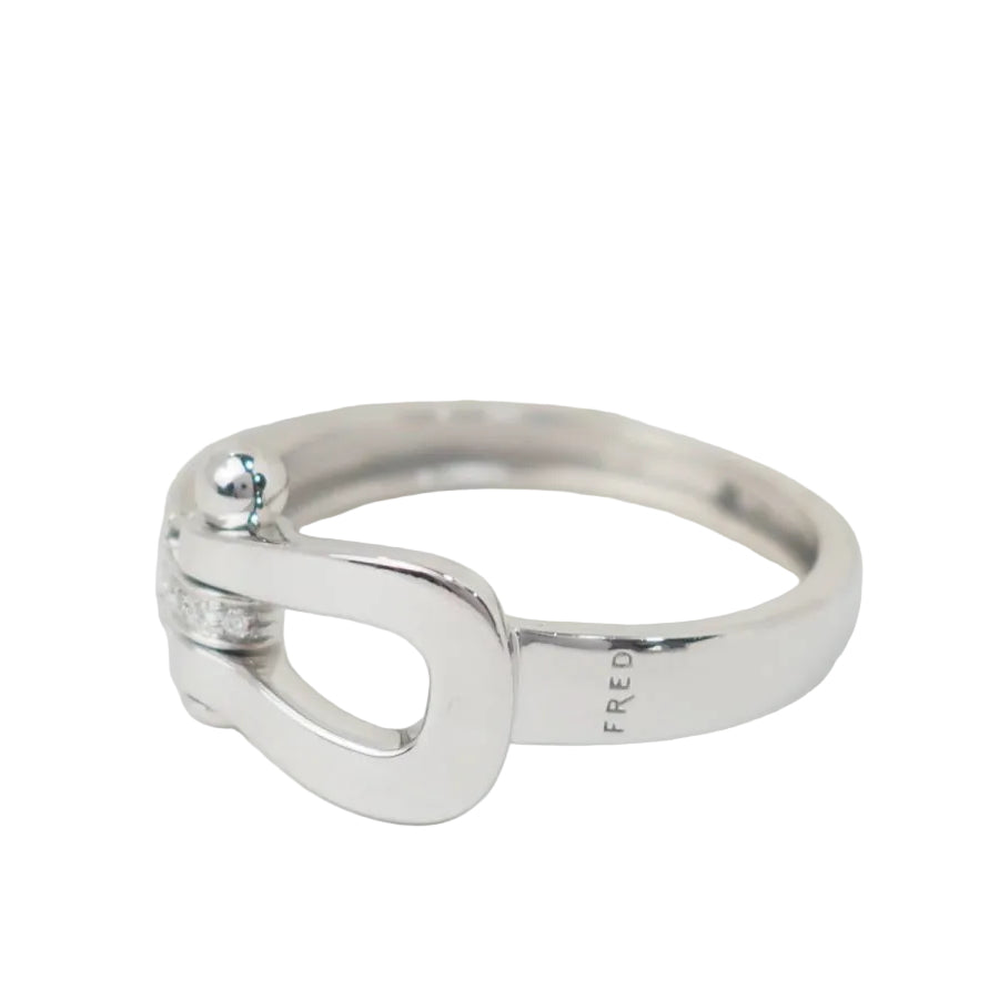 Bague Fred force 10 en or blanc et diamants - Castafiore