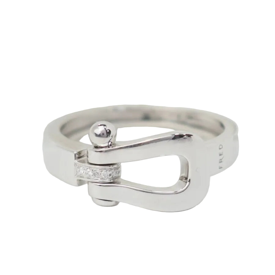 Bague Fred force 10 en or blanc et diamants - Castafiore