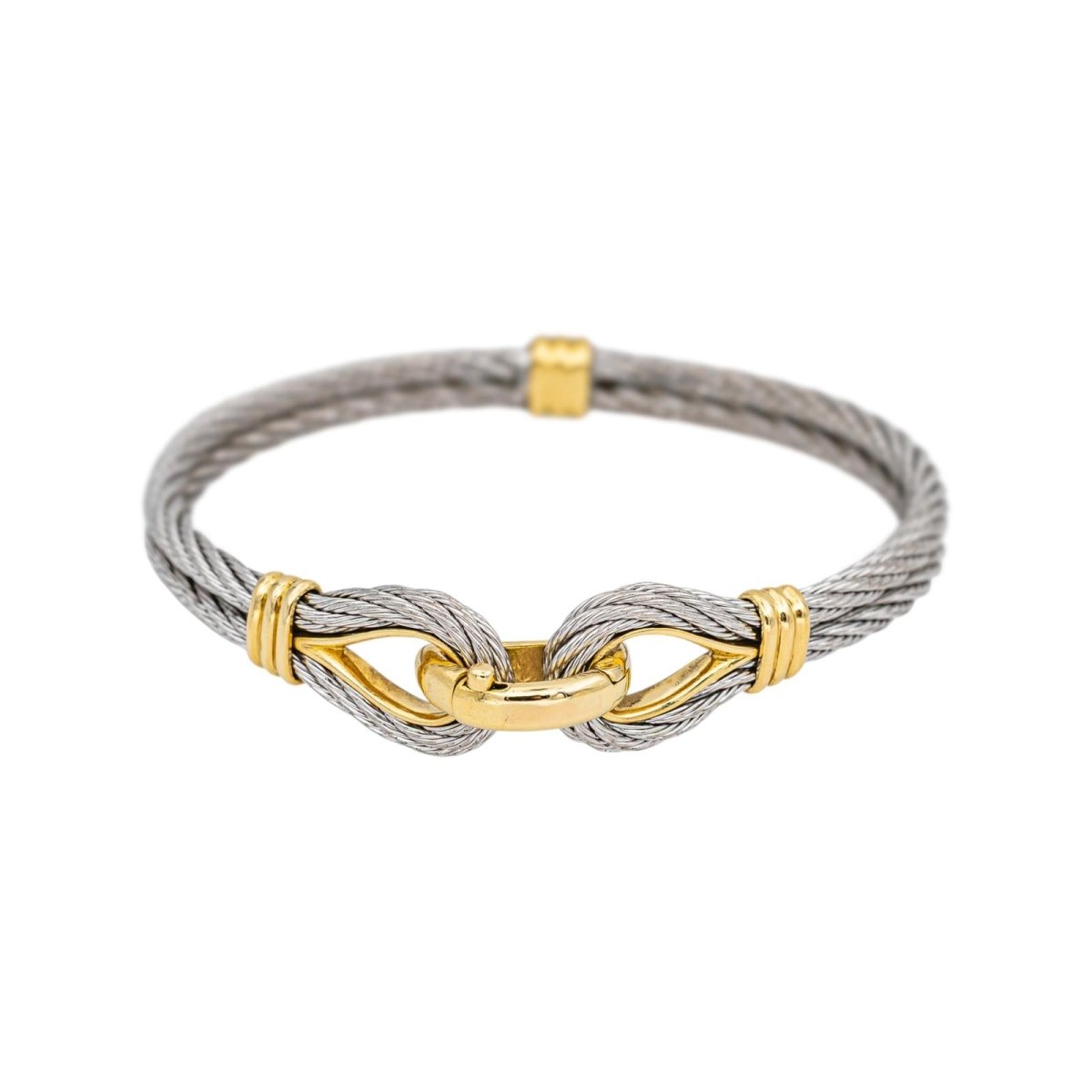 Bague FRED "Force 10" en or jaune et acier - Castafiore