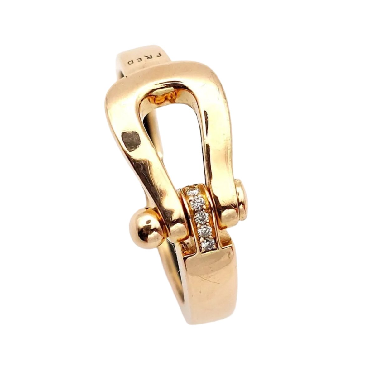 Bague FRED "Force 10" en or rose et diamants - Castafiore