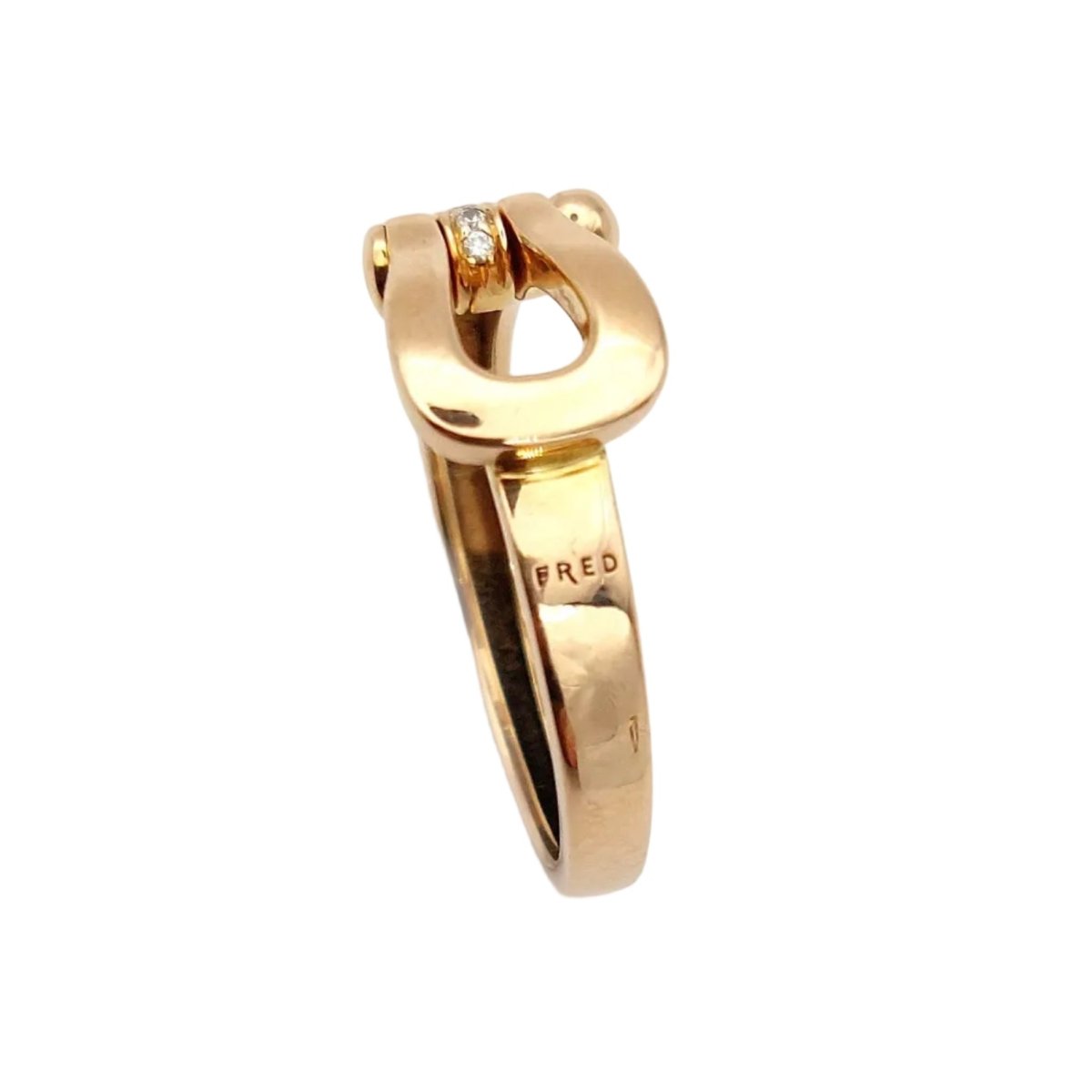 Bague FRED "Force 10" en or rose et diamants - Castafiore