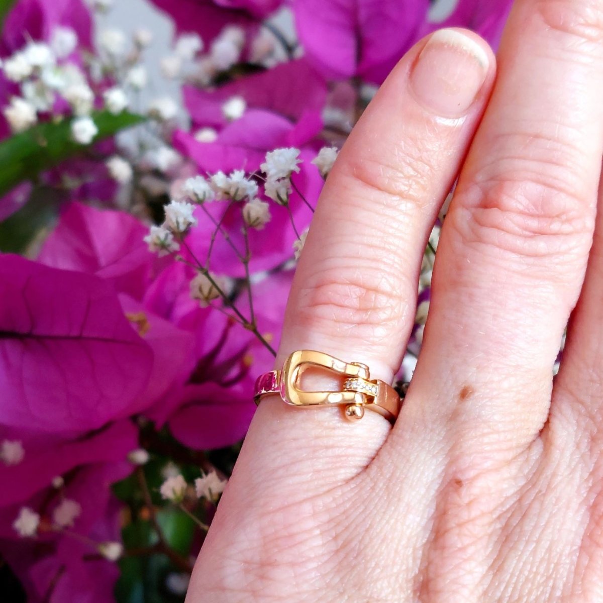 Bague FRED "Force 10" en or rose et diamants - Castafiore